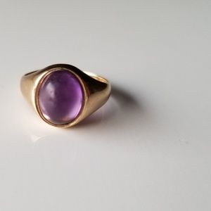 9k gold vintage amethyst ring